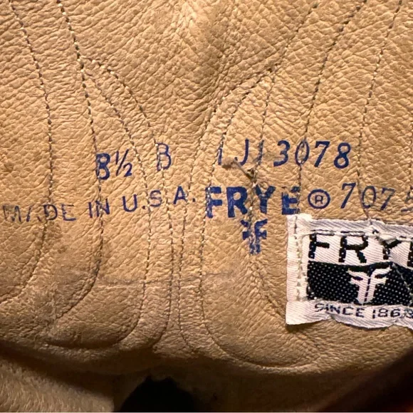 Frye Women's Tall Western Heeled Boots in Cognac Brown - Picture 8 of 14